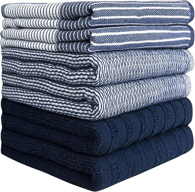 Premium Kitchen Towels | Large Cotton Dish Towels | Flat & Terry Highly - Image 2