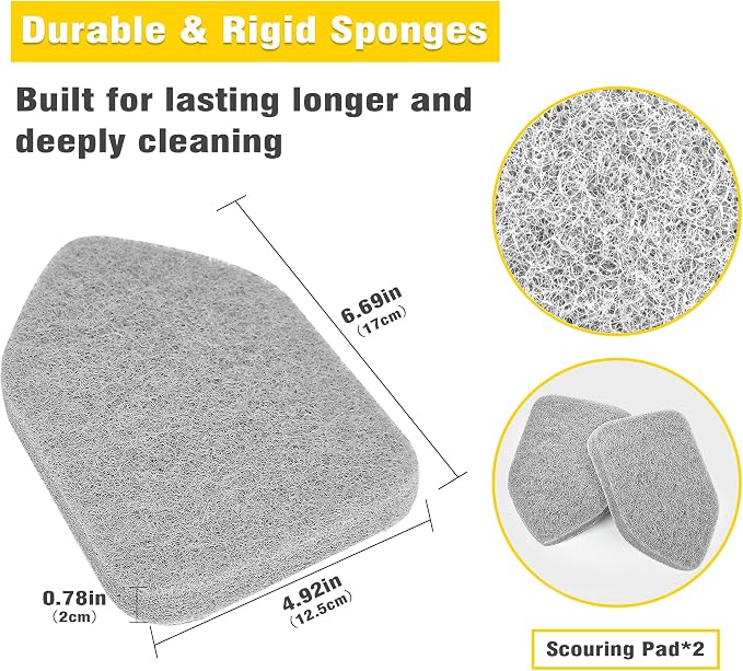 NEWE Shower Scrubber Refill Pads, Tub Tile Scrubber Replacement Head - Image 3
