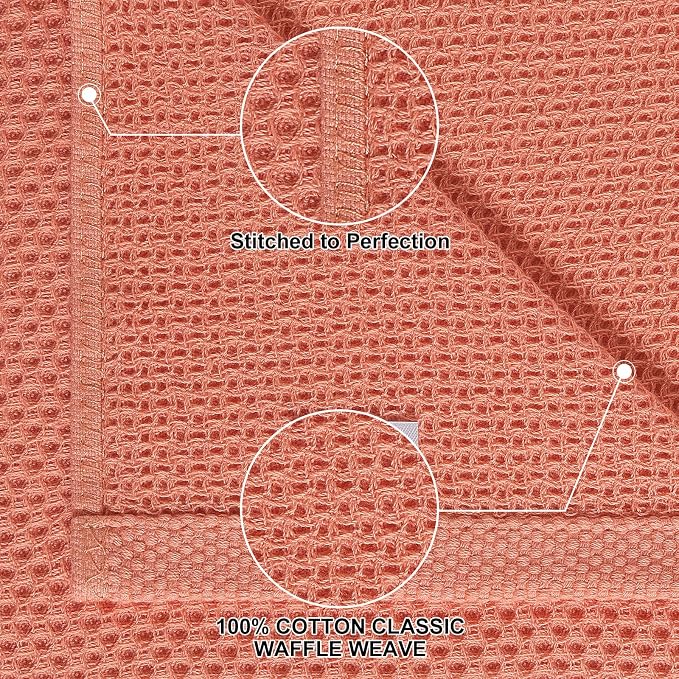 Homaxy 100% Cotton Kitchen Towels and Dishcloths Set, 12 x 12 Inches and 13 x - Image 2