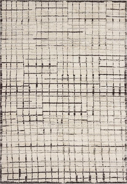 Loloi Jeremiah Brent Bleecker Collection BLE-01 Ivory/Charcoal 5'-3" x 7'-6" Area Rug