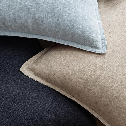 EMEMA Throw Pillow Covers Decorative Linen Pillow Covers 24x24 Inch Light Blue Boho Farmhouse Neutral Couch Throw Pillows for Bed Pack of 2 Accent Pillowcase Modern Sofa Cushion Livingroom Home