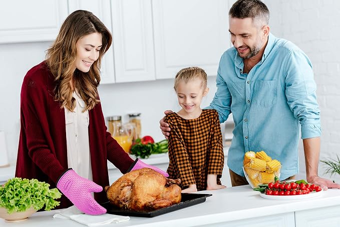 KITCHEN PERFECTION S Silicone Smoker Oven Gloves -Extreme Heat Resistant BBQ - Image 3