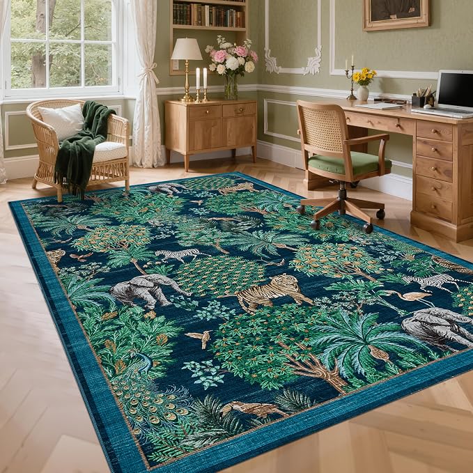 GarveeHome Jungle Rug 10x13 Washable Area Rugs - Image 2