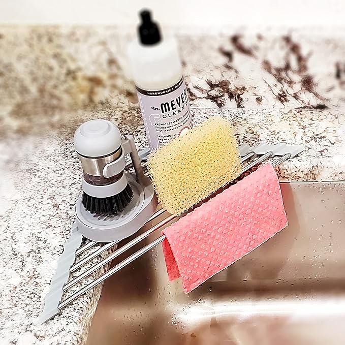 Roll Up Sponge Holder for Counter, Sink Organizer for Kitchen, Laundry Room by It%27s+Senah+Home