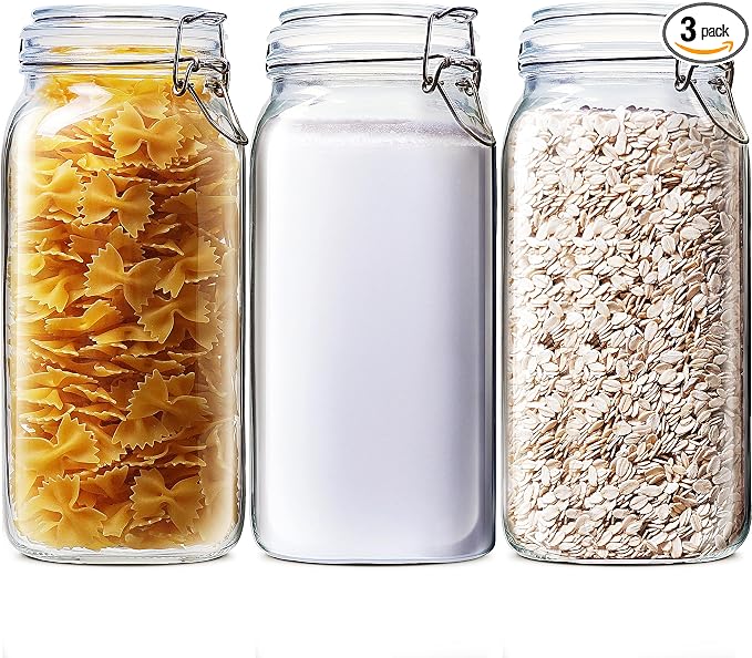 78oz - 3 Pack Square Glass Jars by HomArtist
