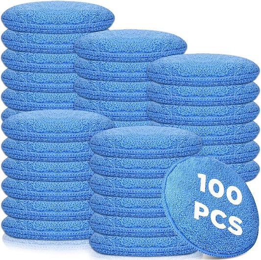 Tanlade 100 Pcs Car Detailing Microfiber Applicator Pad Wax Applicator Wash by Tanlade