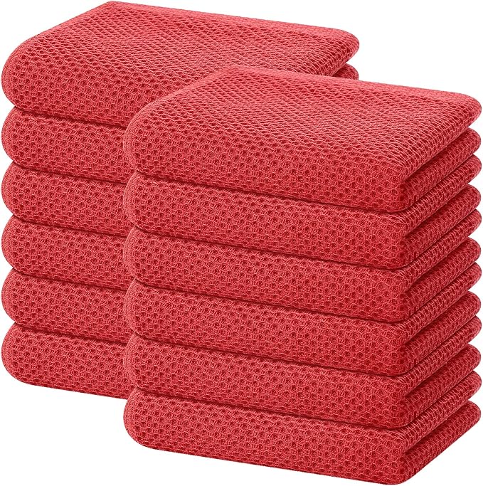 Homaxy 100% Cotton Waffle Weave Kitchen Dish Towels, Ultra Soft Absorbent Quick by Homaxy
