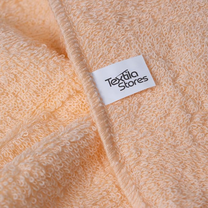 Textila Terry Wash Cloths – Pack of 10, Soft Peach, 12x12 Inches – Soft - Image 7