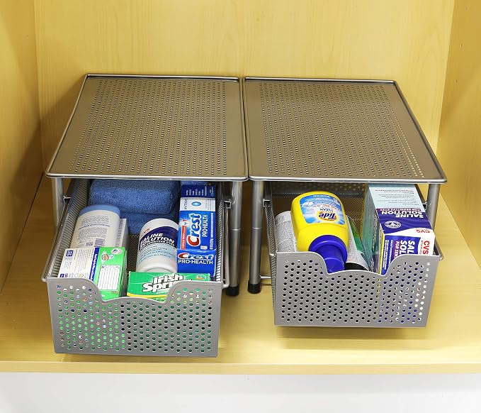 Simple Houseware Stackable Cabinet Basket Drawer Organizer - Image 6