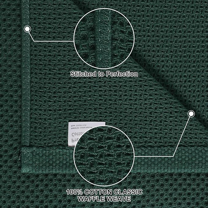 Homaxy 100% Cotton Kitchen Towels and Dishcloths Set, 12 x 12 Inches and 13 x - Image 2