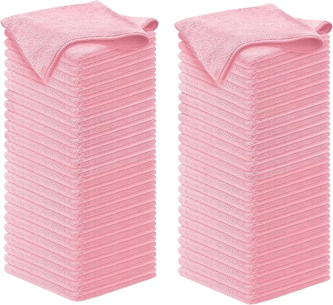 USANOOKS Microfiber Cleaning Cloth Light Pink by USANOOKS