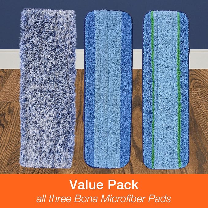 Bona Microfiber Pad 3-Pack includes Dusting, and Deep Cleaning Pad, - Image 3