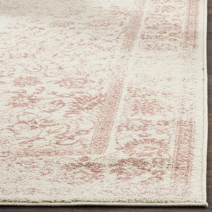 SAFAVIEH Adirondack Collection Area Rug - 5'1" x 7'6", Ivory & Rose, Distressed Vintage Floral Design, Non-Shedding & Easy to Clean, Ideal for Living Room, Bedroom, Dining Space (ADR109H)