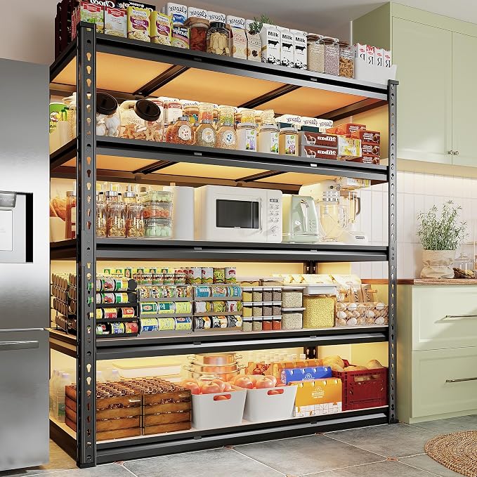 REIBII 48" W Garage Shelving Heavy Duty, 3000LBS Storage Shelves, 5-Tier - Image 3