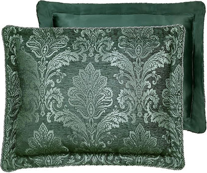 Touch of Class Camelot Luxury Bedding | Striking Emerald Green | Matte Satin Damask on Richly Textured Jacquard-Woven Chenille | Designed 3 Piece Set Includes King Bedspread and 2 King Shams