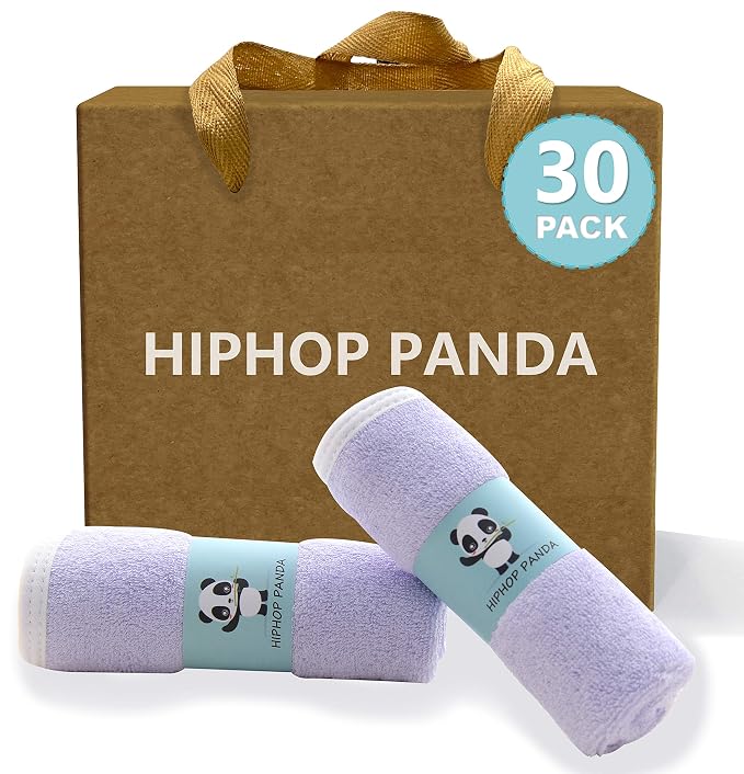 HIPHOP PANDA Baby Washcloths, Rayon Made from Bamboo by HIPHOPPANDA