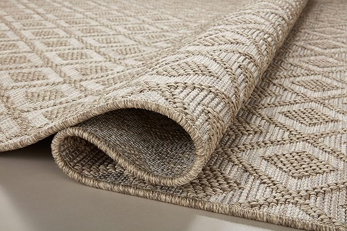 Loloi Dawn Collection Indoor/Outdoor DAW-07 Light Brown 8'-10" x 12'-2" Area Rug