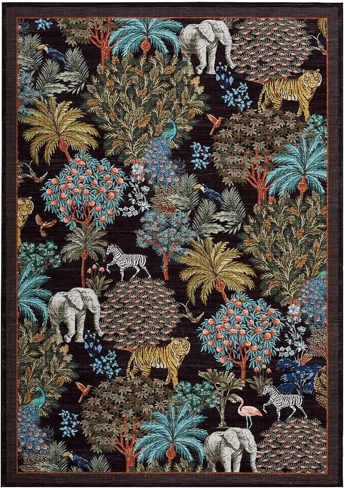 GarveeHome Jungle Washable Rug 9x12 Area Rugs - Image 4