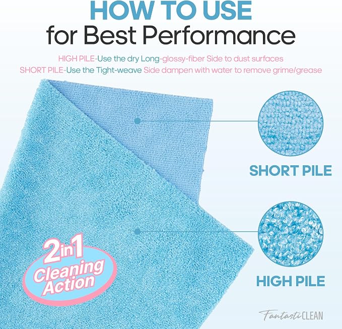 Fantasticlean XL Tear-Away Microfiber Cleaning Cloth Roll, Thick & Large - Image 5