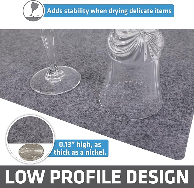 Drymate Jumbo XL Dish Drying Mat, Low-Profile, Super Absorbent, Quick Dry Fabric - Image 4