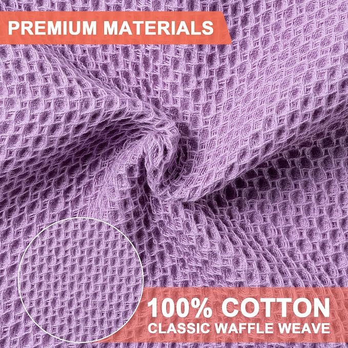 BOOMIBOO 6-Pack Kitchen Dish Cloths, 100% Cotton Waffle Weave, Ultra Soft - Image 2
