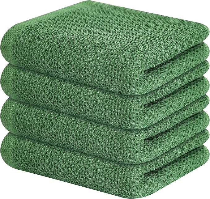 Kitinjoy 100% Cotton Waffle Weave Kitchen Hand Towels by Kitinjoy