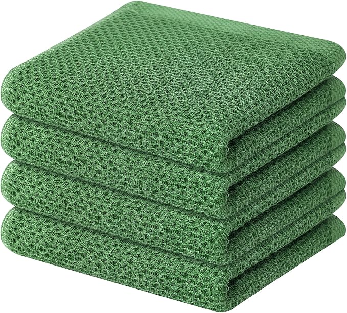 Homaxy 100% Cotton Waffle Weave Kitchen Dish Towels, Ultra Soft Absorbent Quick by Homaxy