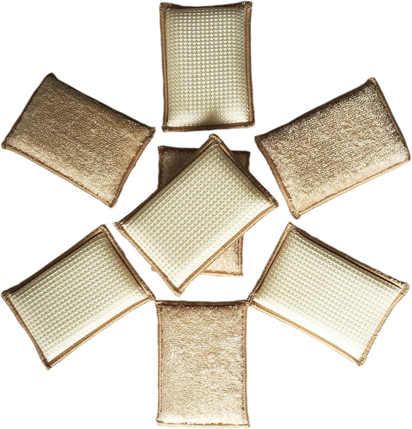 Natural Bamboo Sponges Kitchen Cleaning Sponges Dish Sponges Reusable Dish - Image 5