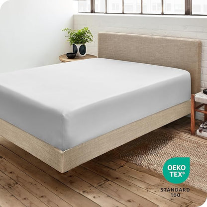 Bare Home Fitted Bottom Sheet California King Size - Premium 1800 Microfiber - Ultra-Soft Hotel Luxury - Deep Pocket - Durable and Long Lasting - Cal Fitted Sheet (California King, Cloud Grey)