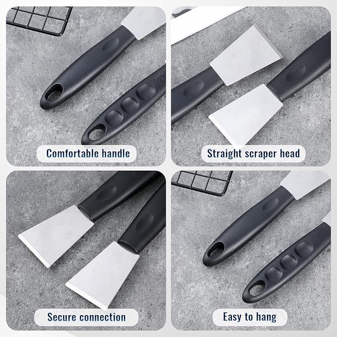 2 Pcs Stove Scraper Tool Stainless Steel Scraper Stove Top Scrapers Tool - Image 5