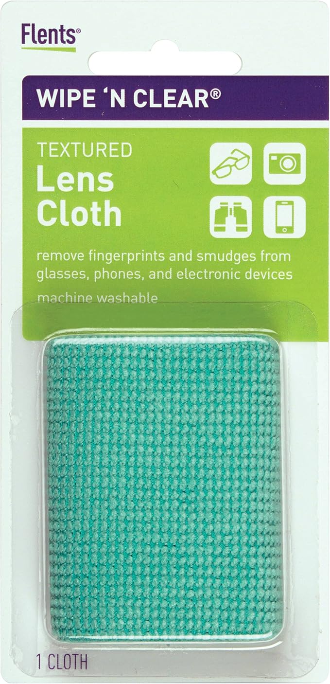 Wipe'N Clear Lens Cleaning Cloth by Flents, Remove Fingerprints & Smudges from by Flents