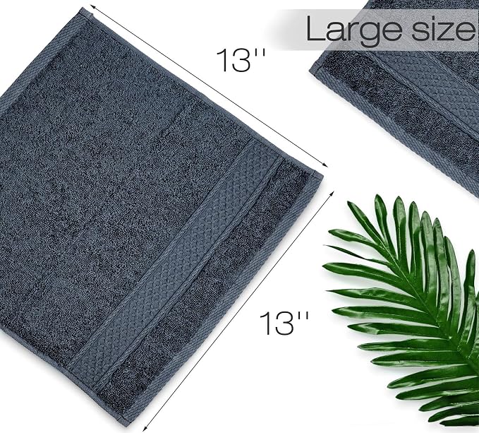 Cleanbear Extra Soft Wash Cloths Washcloths Set 6-Pack 13 x 13 Inches, Highly - Image 4