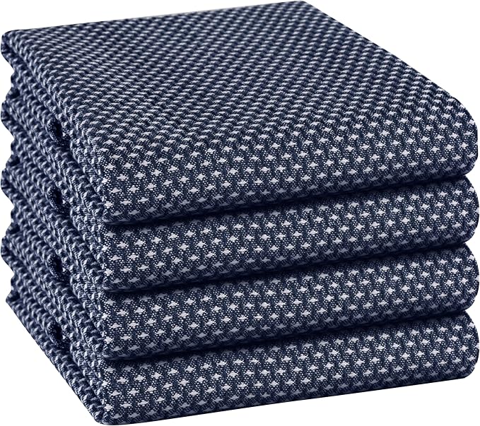 TWINY Threads 4 Pack Kitchen Towels, 100% Cotton, 18x28 Inches, Highly by TWINYThreads