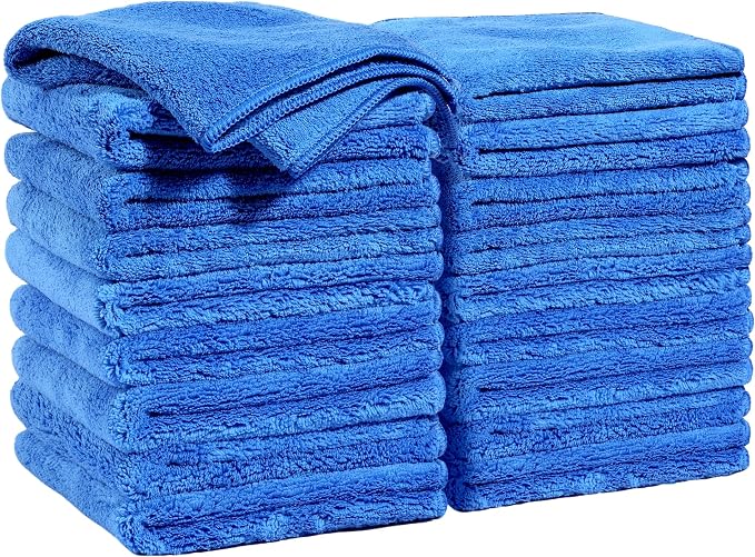 JOYMOOP Microfiber Cleaning Cloths 18 Packs, 11.8" x 11.8" Blue Reusable by JOYMOOP