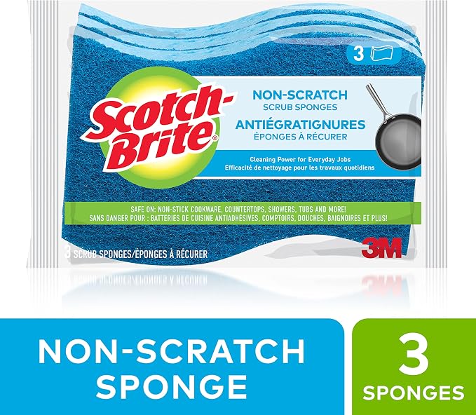 Scotch-Brite No Scratch Scrub Sponges, 4-1/2 x 2-1/2 x 7/10 in - Image 3