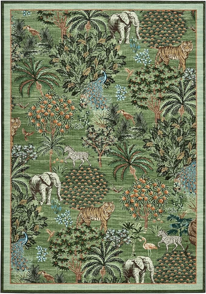 GarveeHome Jungle Washable Rug 9x12 Area Rugs - Image 4