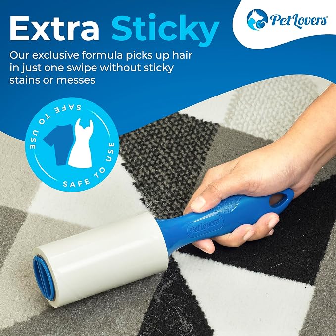 PetLovers Extra Sticky Lint Roller Bulk Value Set 3 Rollers 7 Refills 1 - Image 2