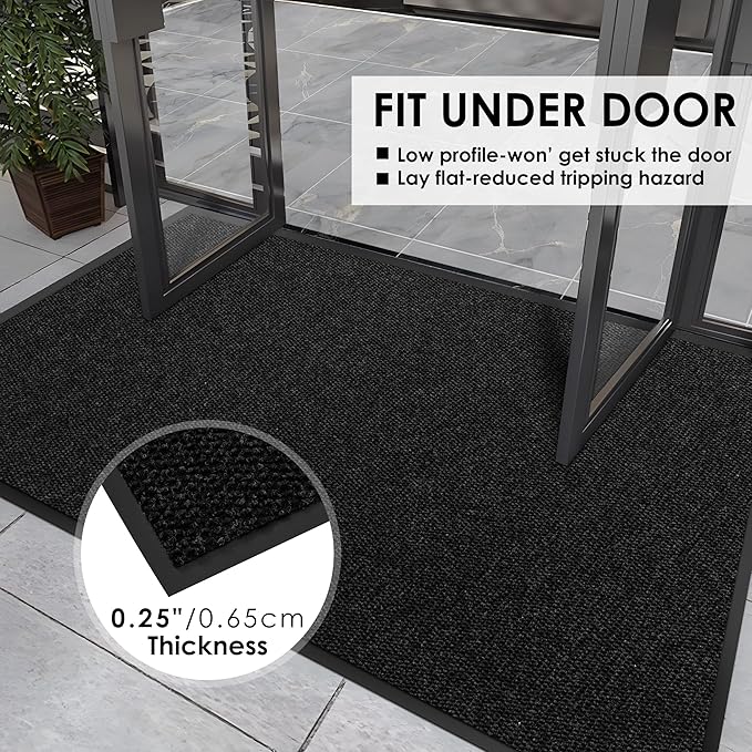 4′ x 8′ Front Door Mat Indoor Outdoor Entrance, Commercial Floor Mat Heavy Duty - Image 4