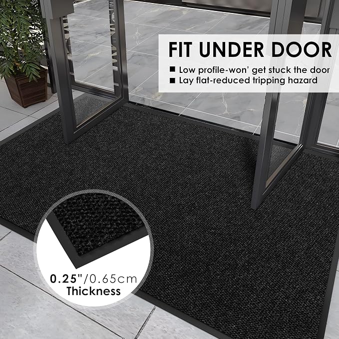 4′ x 35′ Front Door Mat Indoor Outdoor Entrance, Commercial Floor Mat Heavy - Image 4