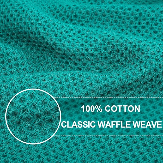 Homaxy 100% Cotton Waffle Weave Kitchen Dish Cloths, Ultra Soft Absorbent Quick - Image 2