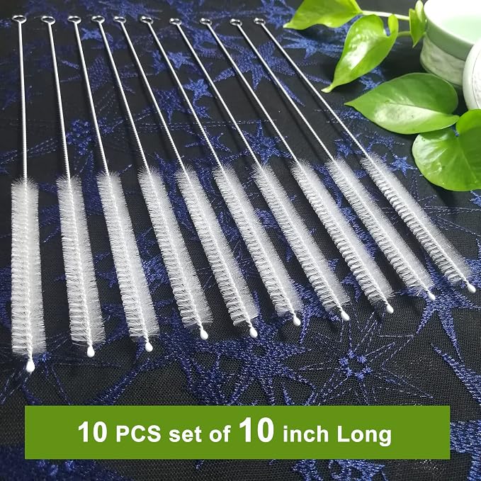 Long Straw Cleaner Brush Extend 10 inch, Wide 10mm diam Pipe Cleaners, Long - Image 3