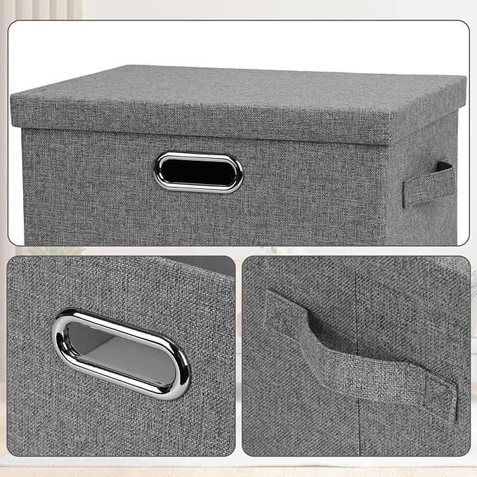 Medium 15" 21 Quart Collapsible Stackable Storage Bins - Image 7