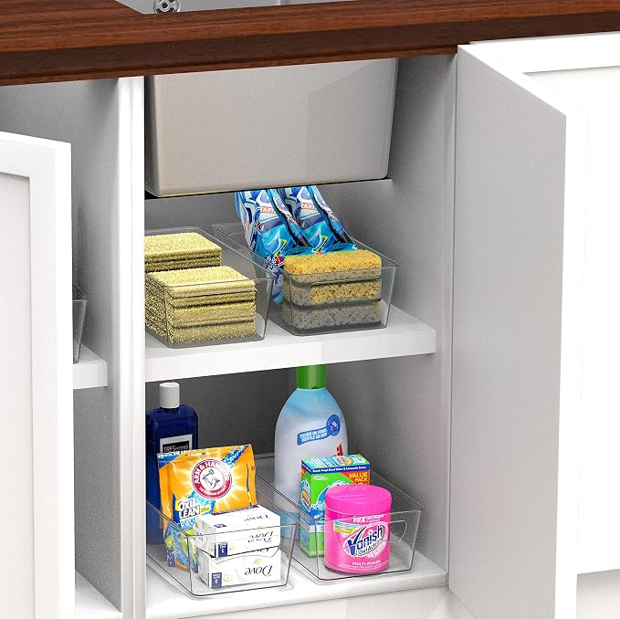 Simple Houseware Clear Storage Bins Organizer - Image 6