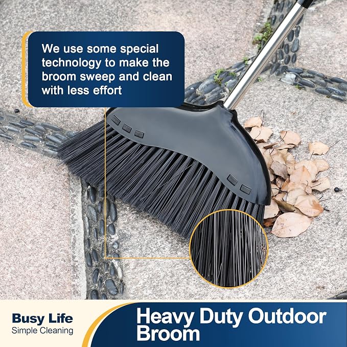 Yocada Heavy Duty Broom Outdoor&Indoor Broom Commercial - Image 4