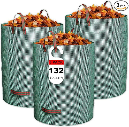 GreatBuddy 132 Gallon Reusable Yard Waste Bag, Heavy Duty, Upright Lawn Bags by GreatBuddy