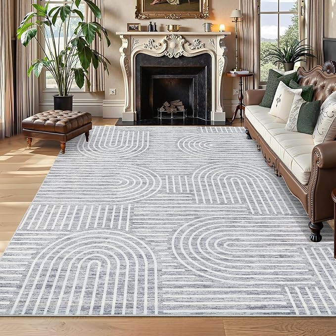 Washable Rug 5x7 Area Rugs for Living Room, Abstract Rug for Bedroom, Soft - Image 9