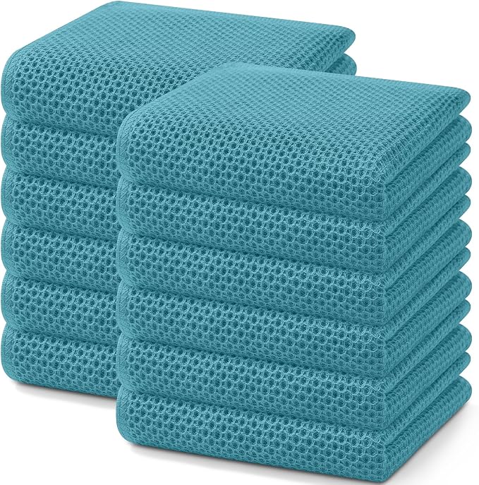Homaxy 100% Cotton Waffle Weave Kitchen Dish Towels, Ultra Soft Absorbent Quick by Homaxy