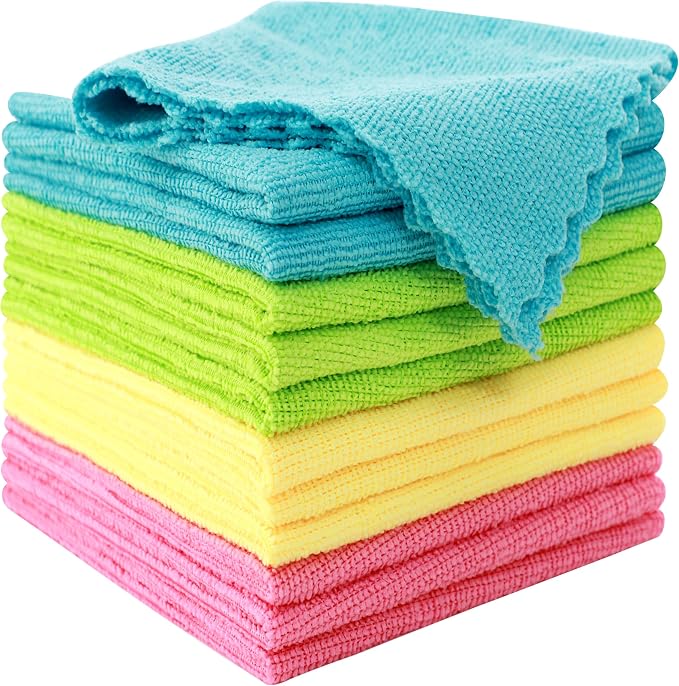 MOONQUEEN 12 Pack Microfiber Cleaning Cloth by MOONQUEEN