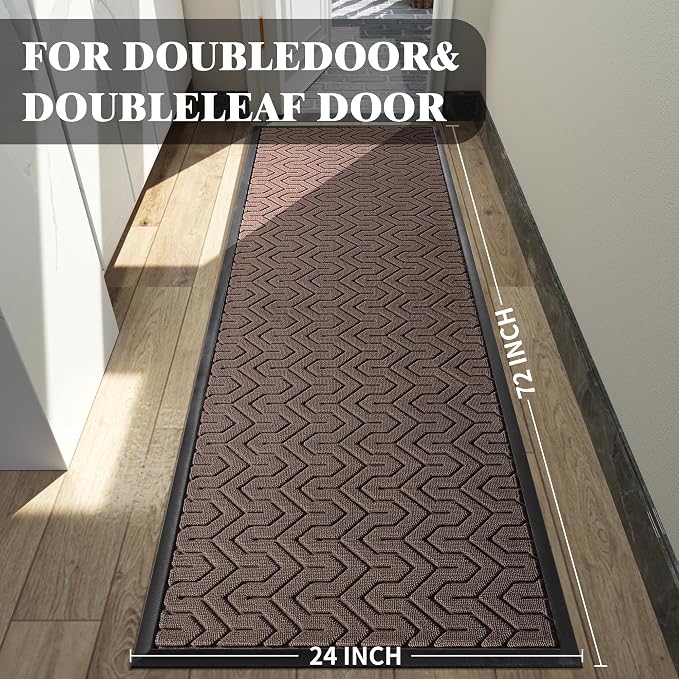 Yimobra 72x24 Indoor Outdoor Runner Rug, Heavy-Duty Waterproof Entrance Mat - Image 2