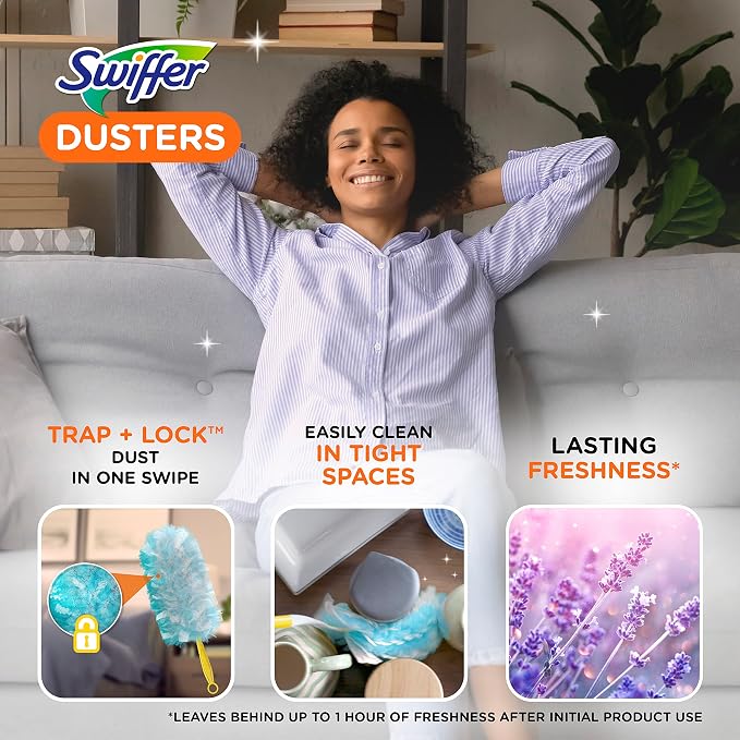 Swiffer Dusters Refill for Cleaning, Feather & Microfiber Duster Disposable - Image 3
